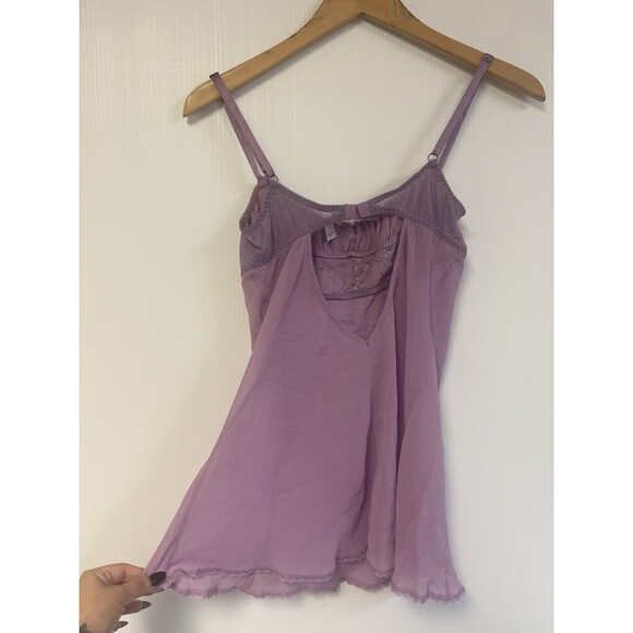 Victoria's Secret RARE y2k milkmaid 100% silk slip chemise babydoll nightie - Picture 8 of 13